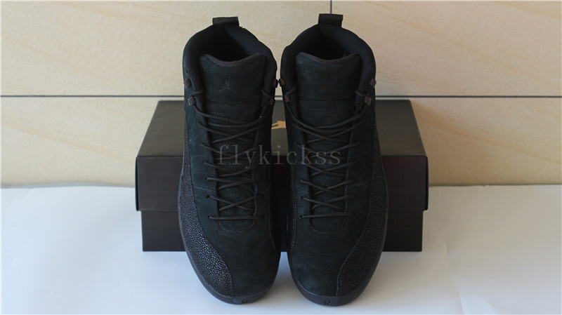 Authetnic Air Jordan 12 Retro OVO Black 2017